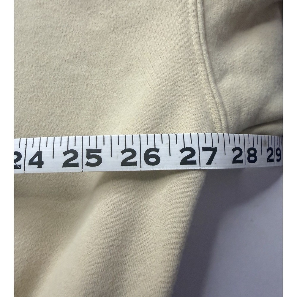 Popflex Women's Small Sweatshirt Belle Crewneck Pullover Beige Puff Sleeve Crop - Picture 6 of 7
